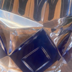 Grand vase Art Déco, Val St Lambert, Charles Graffart, cristal taillé, ca 1930