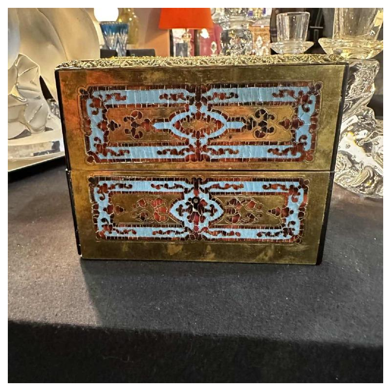 Théodore ANNEE, stamped enamelled perfume box, 19th c