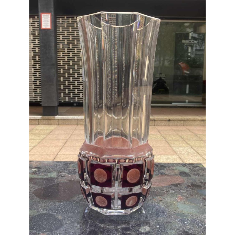 ANATOLE RIECKE, Grand vase en cristal taillé, 1952