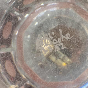 ANATOLE RIECKE, Large cut crystal vase, 1952