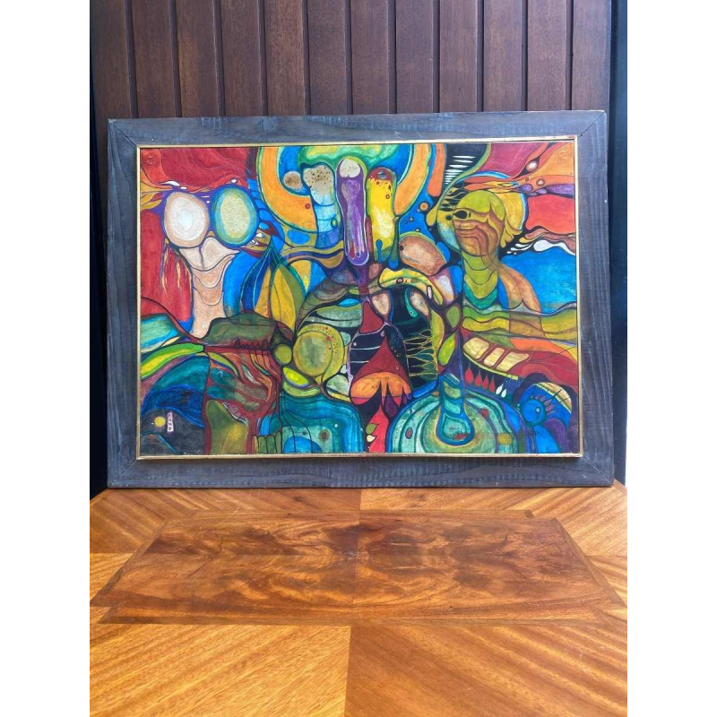 Tableau Helmut Kand (1946) canvas surréalisme poétique