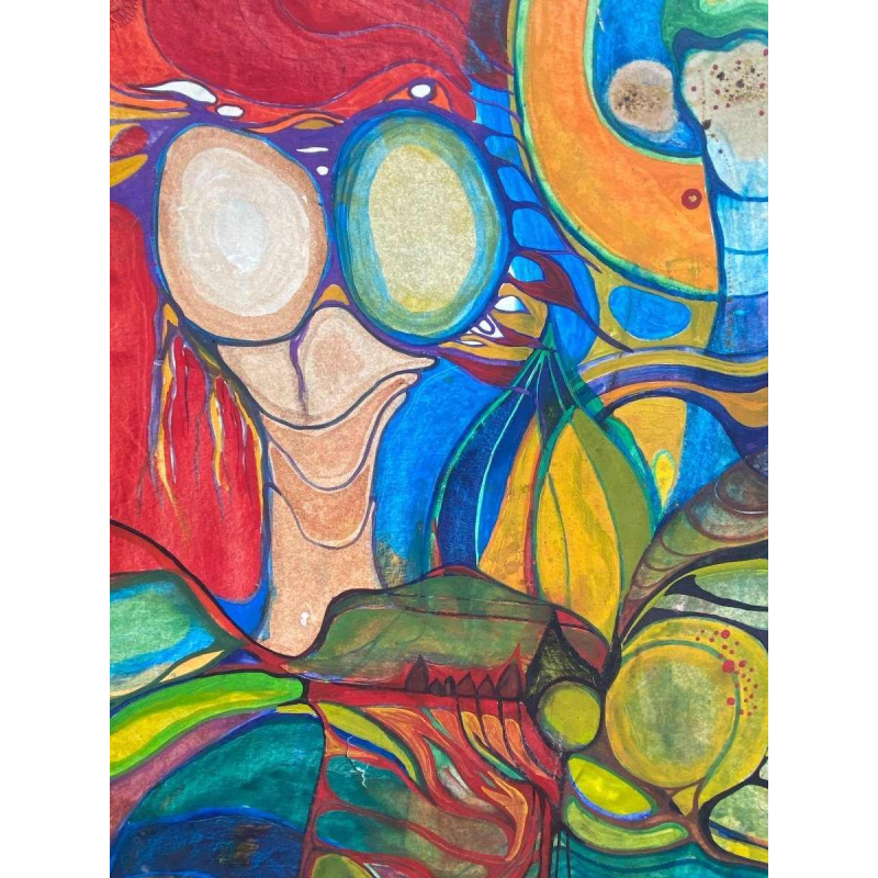 Schilderij Helmut Kand (1946) canvas poëtisch surrealisme