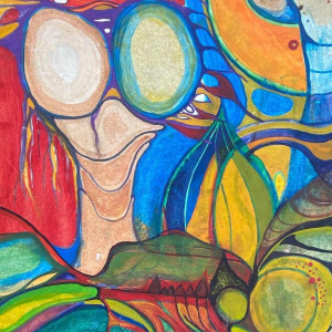 Schilderij Helmut Kand (1946) canvas poëtisch surrealisme