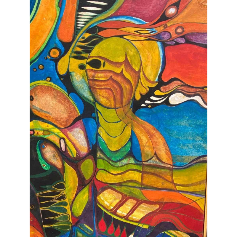 Schilderij Helmut Kand (1946) canvas poëtisch surrealisme