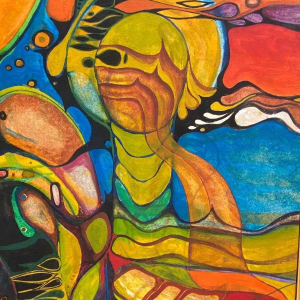 Tableau Helmut Kand (1946) canvas surréalisme poétique