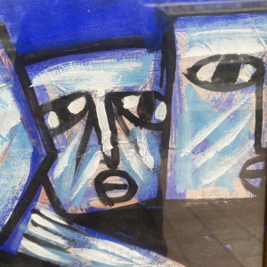 Tran Huu Duong, abstract figuratief schilderij, gesigneerd en gedateerd 2009