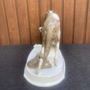 Ofend-und Porzellanfabrik AG, group of Barzoi greyhounds in porcelain