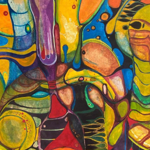 Tableau Helmut Kand (1946) canvas surréalisme poétique