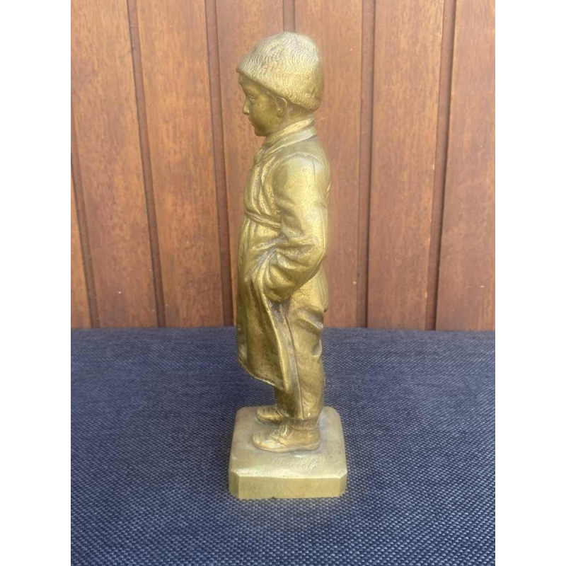 Giuseppe M. Picciole, sculpture garçon en bronze, ca 1900