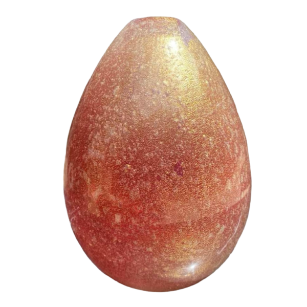 Veronese voor Murano, glazen vaas verguld met fijn goud, Italy ca 1960