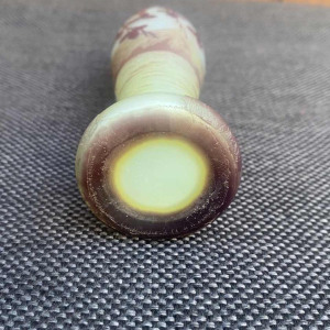 DE VEZ "Meer van Annecy landschap" Art Nouveau cameo glazen vaas, ca 1900