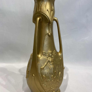 Vases in gilded regula, signed Jean Garnier