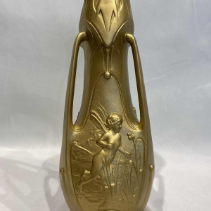 Vases in gilded regula, signed Jean Garnier