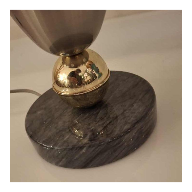 Arteluce, tafel / bureaulamp, gelakt metaal, messing & marmer, ca 1950