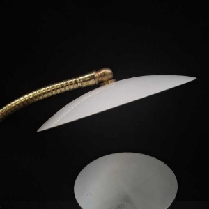 Arteluce, table / desk lamp, lacquered metal, brass & marble, ca 1950