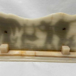 Art Deco bronze en onyx Africanistisch paneel