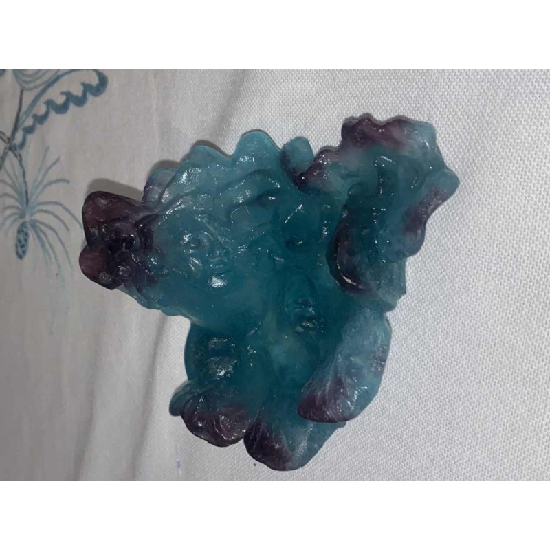 Vide-poche visage en pâte de verre signé Daum France