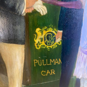 Marie Bauweraerts, studie van de poster Compagnie des Wagons-lits olieverf op paneel