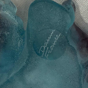 Abstract pâte-de-verre pocket organizer signed Daum France