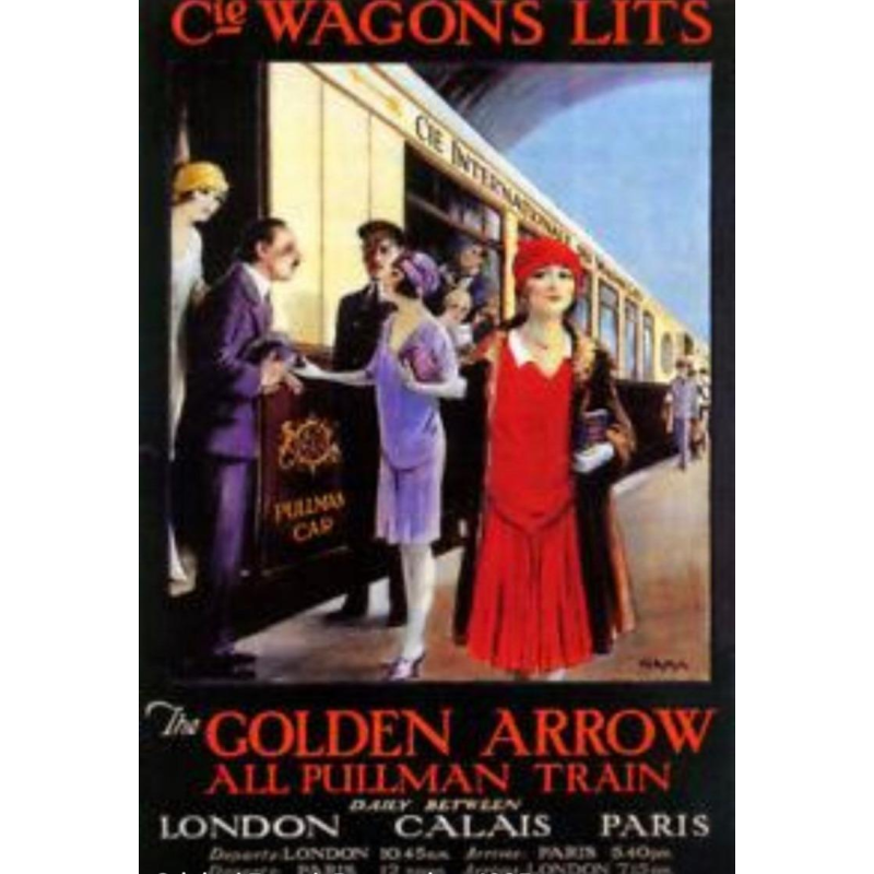 Marie Bauweraerts, étude de l'affiche "Compagnie des Wagons-lits" huile sur panneau