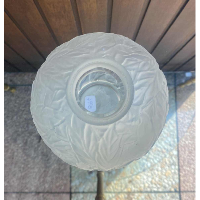 Vase Art Déco en verre moulé pressé, signé Espaivet