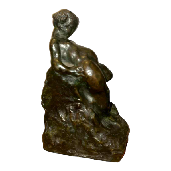 L. Place "Bacchus" kleine bronzen sculptuur gesigneerd, belgische school