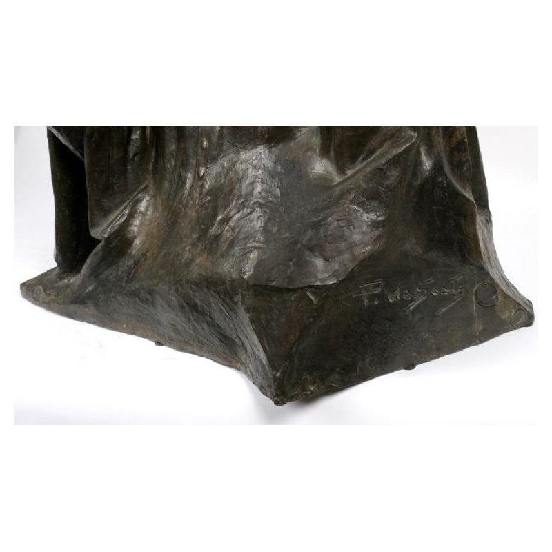 Pierre De Soete "Avocat Jules Destrée" sculpture / buste en bronze, ca 1930