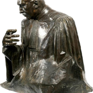 Pierre De Soete Lawyer Jules Destrée sculpture / bust in bronze, ca 1930
