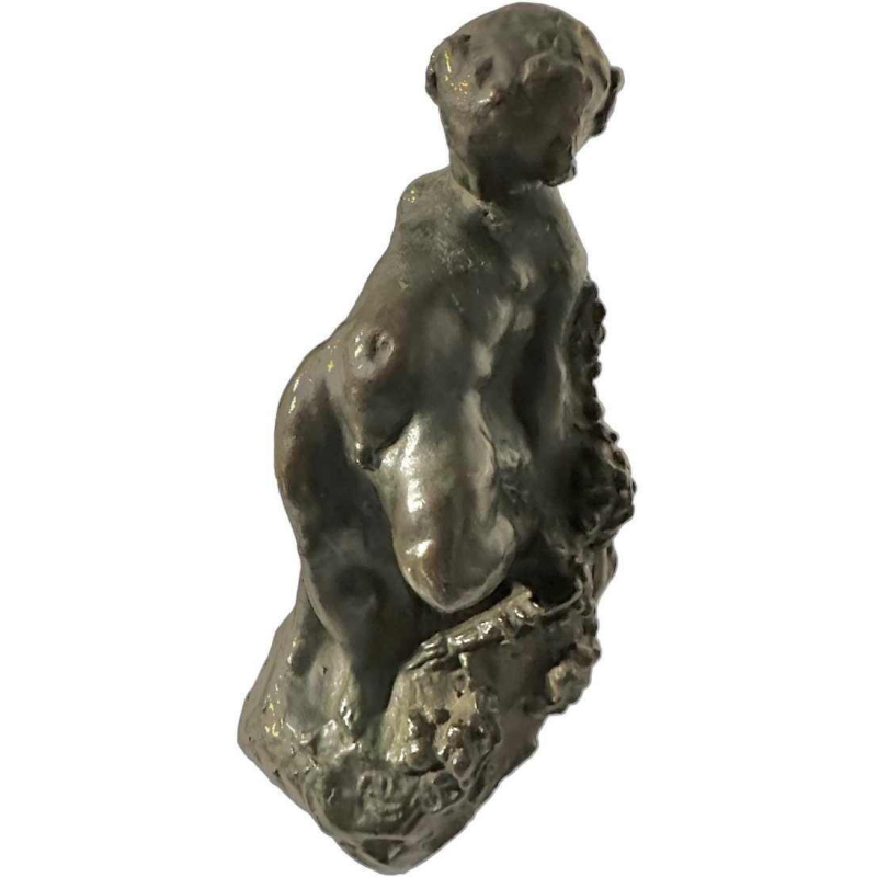 L. Place "Bacchus" small bronze sculpture signed, belgian school