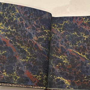 Art Deco photo album, leather and brass