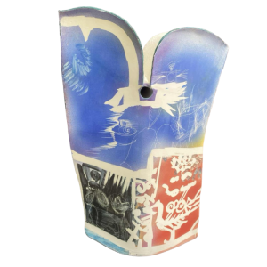 Gilbert Portanier, large terracotta vase signed and dated 1998