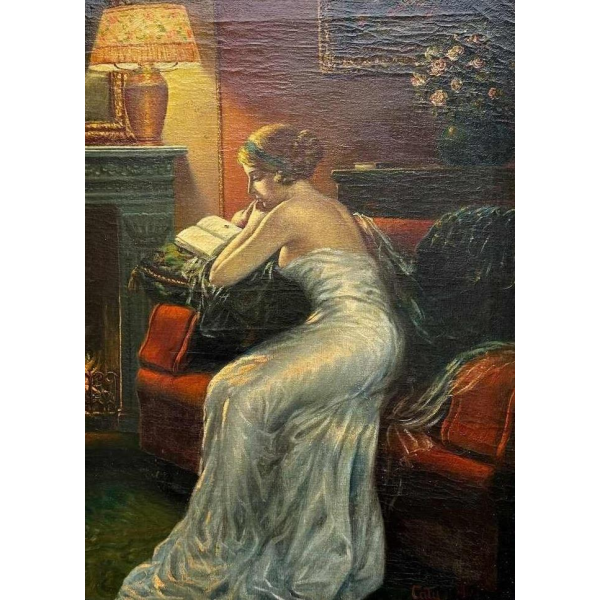 Jeune Fille à La Lecture de Charles Caty