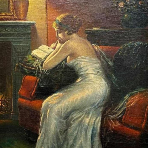 Jeune Fille à La Lecture de Charles Caty