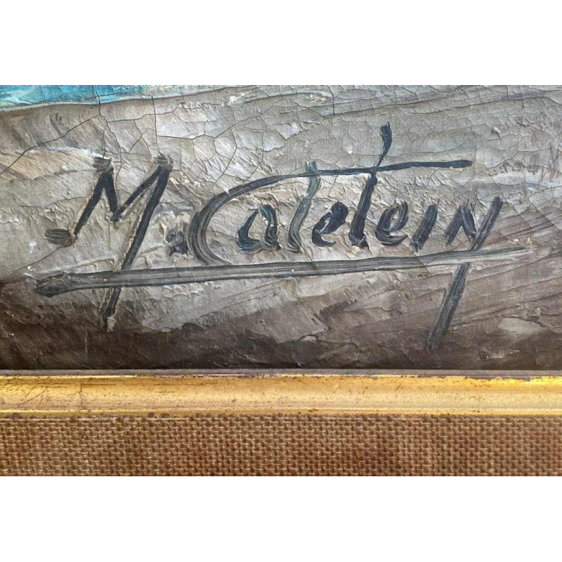 Marcel Catelein, marine painting, oil on canvas, signed 1920