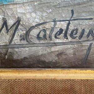 Marcel Catelein, marineschilderij, olieverf op doek, gesigneerd 1920