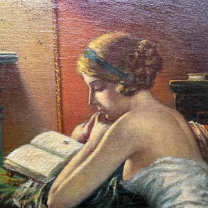 Jeune Fille à La Lecture de Charles Caty