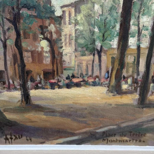 André Fau Montmartre schilderij olieverf op doek