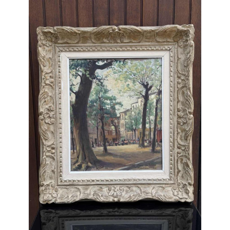 André Fau Montmartre oil on canvas