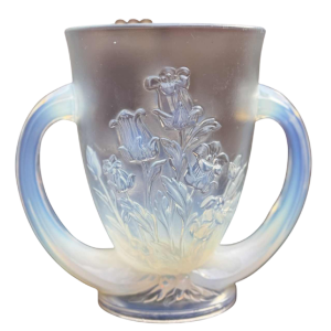 Verlys, Art Deco vase in pressed moulded opalescent glass, ca 1930