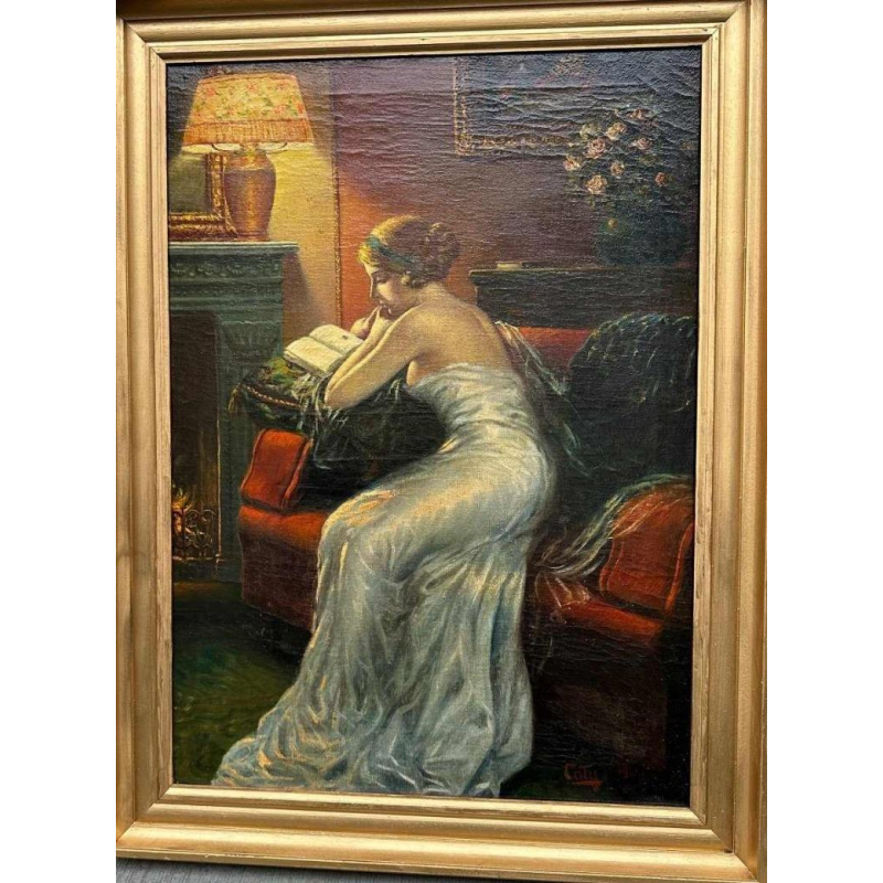Jeune Fille à La Lecture de Charles Caty