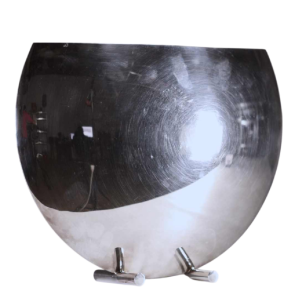 Ennio Passini For Fratelli Cassetti,Silvered Metal Vase Italy, The Year 1970