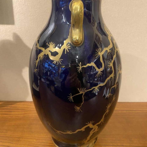 Large ceramic vase signed Gustave Asch 1900 Art Nouveau, Japanese style