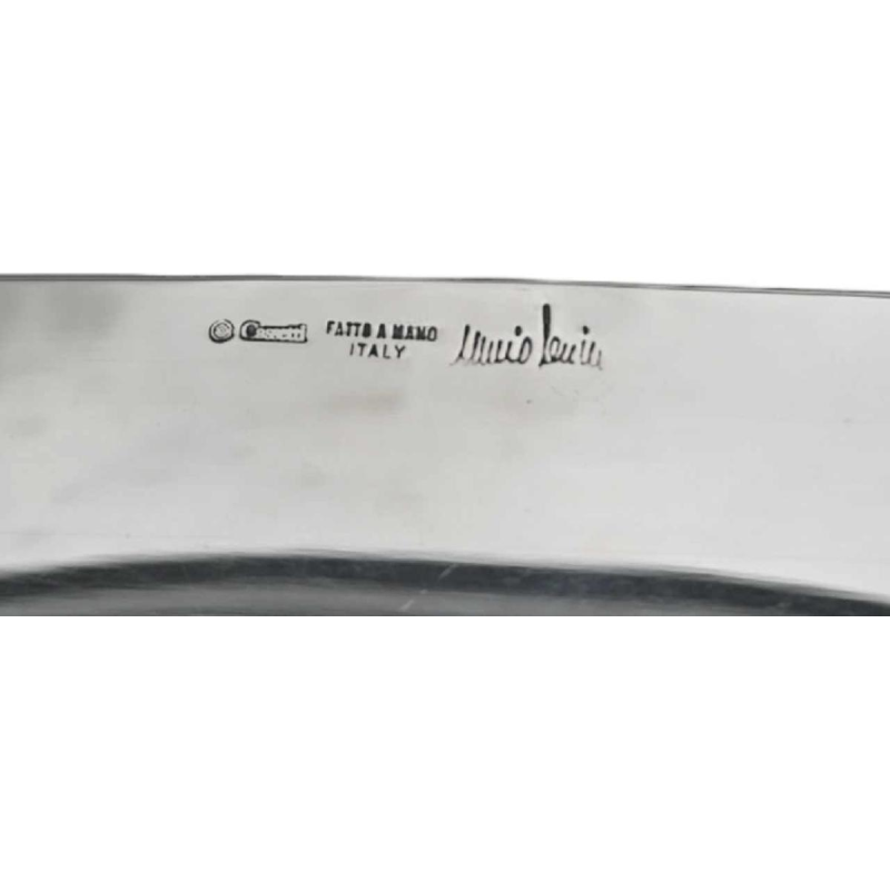 Ennio Passini For Fratelli Cassetti,Silvered Metal Vase Italy, The Year 1970