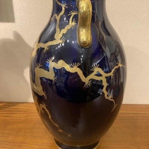 Large ceramic vase signed Gustave Asch 1900 Art Nouveau, Japanese style
