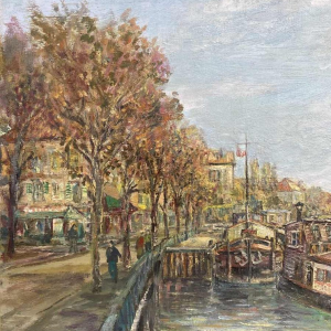 Painting A.G Korovine "Les Quais de Seine à Paris" oil on canvas
