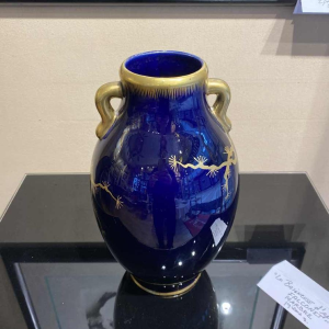 Grand vase en céramique signé Gustave Asch 1900 Art Nouveau, japonisant