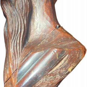 Marcel Wolfers "Hoofd van een Chinese wijze", houten sculptuur