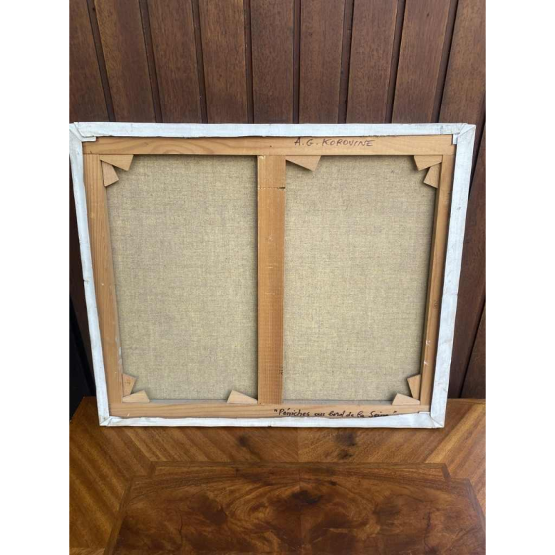 Painting A.G Korovine "Les Quais de Seine à Paris" oil on canvas