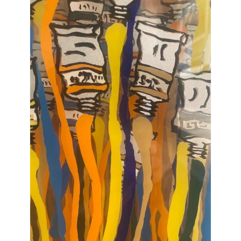 Arman Silkscreen On Plexiglass Rectangle