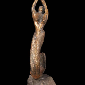 Guy Degrenne 'De zeemeermin' bronzen sculptuur